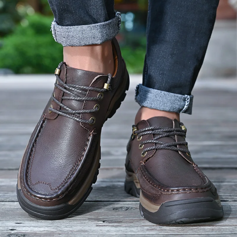 أحذية رجال الأعمال الرسمية الجديدة غير الرسمية - طبقة علوية من الجلد ناعمة ومريحة داخلية مع نعل مبطن وأحذية مداس غير قابلة للانزلاق