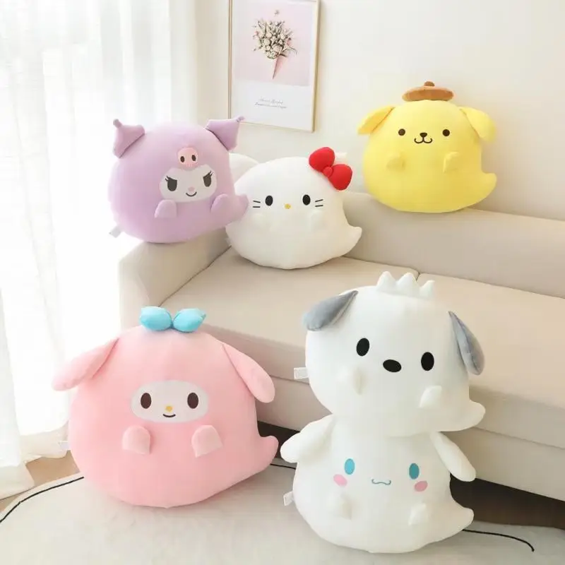 Hello Kitty Sanrio Kuromi Ghost Shapes Plush Throw Pillow Cinnamoroll My Melody Pochacco Sofa Pillow Stuffed Toy Birthday Gift 3