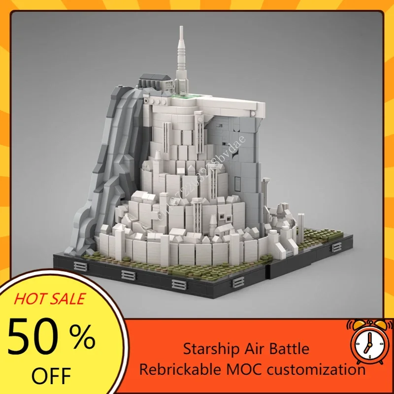 

1929PCS MOC The Rings Movie White City Architecture Collection Building Block Technology Bricks DIY Assembly Display Toys Gifts