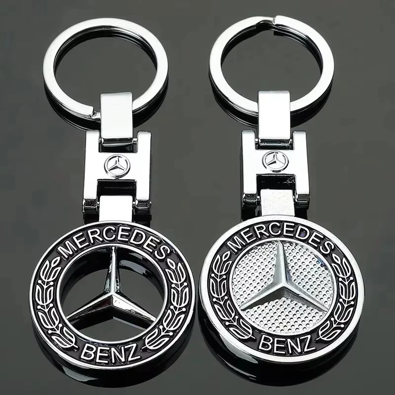 메르세데스 벤츠 AMG E S C A B 클래스 GLE GLS CLS GLC CLA GLA GLK GLB C197용 금속 자동차 엠블럼 키체인 키링 펜던트 장식