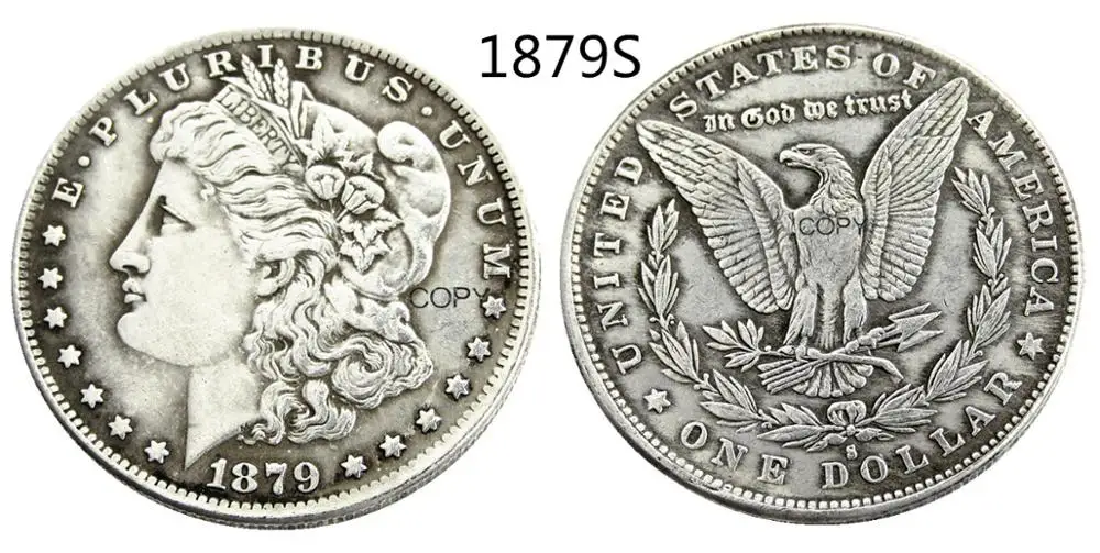 

Монета с посеребренным покрытием $1879S Моргана