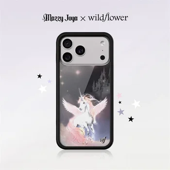 Wildflower ins Mazzy Joya Phone Case for iPhone 17 16 15 14 13 12 Pro Max Plus WF Fashion Unicorn horse shockproof Back Cover 1