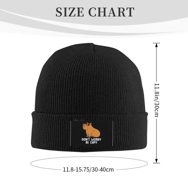 Stay warm and stylish with the Dont Worry Capybara Beanie Cap