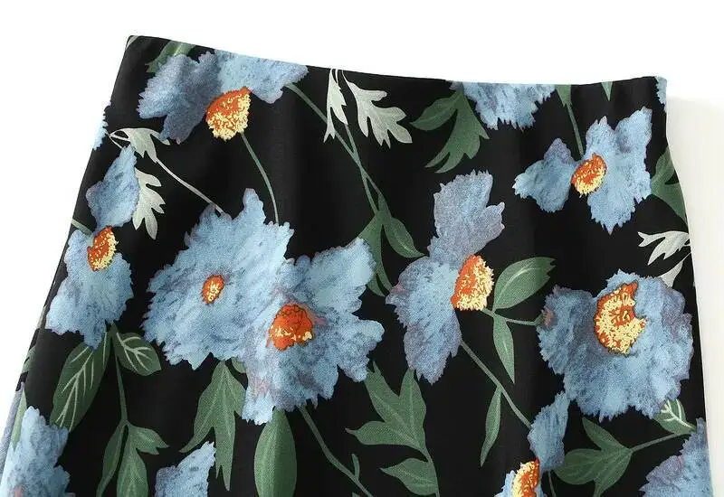 New In 2025 Floral Print Elegant Long Skirts Women Summer Trendy High Street Vacation Party Skirt