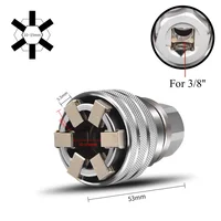 Adjustable Socket 3/8'' To 3/4'' Universal Sleeve 10-19mm Magic Socket Electric Drill Wrench Converter Power Hand Repair Tool 2