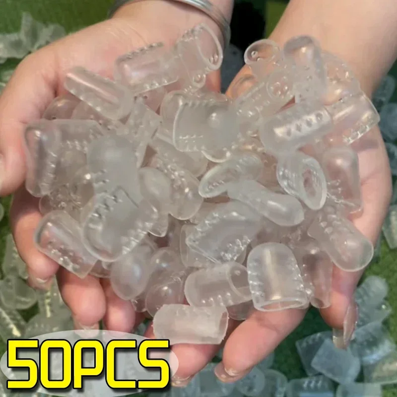 50PCS Transparent Breathable Toe Covers Silicone Prevents Blisters Toes Tube Elasticity Anti-Friction Foot Care Toes Protectors silicone toe protector