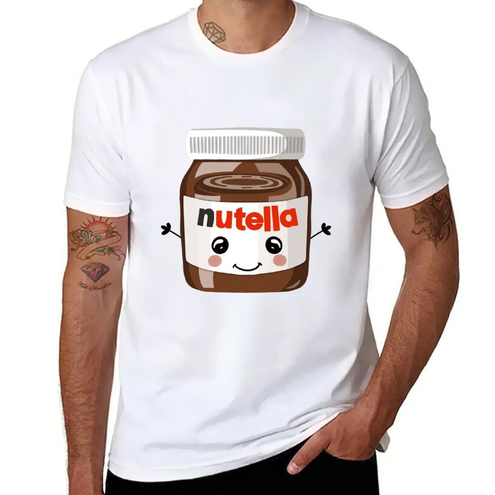 T-Shirt Nutella Cutie Taglie Forti T-Shirt Nere Per Uomo