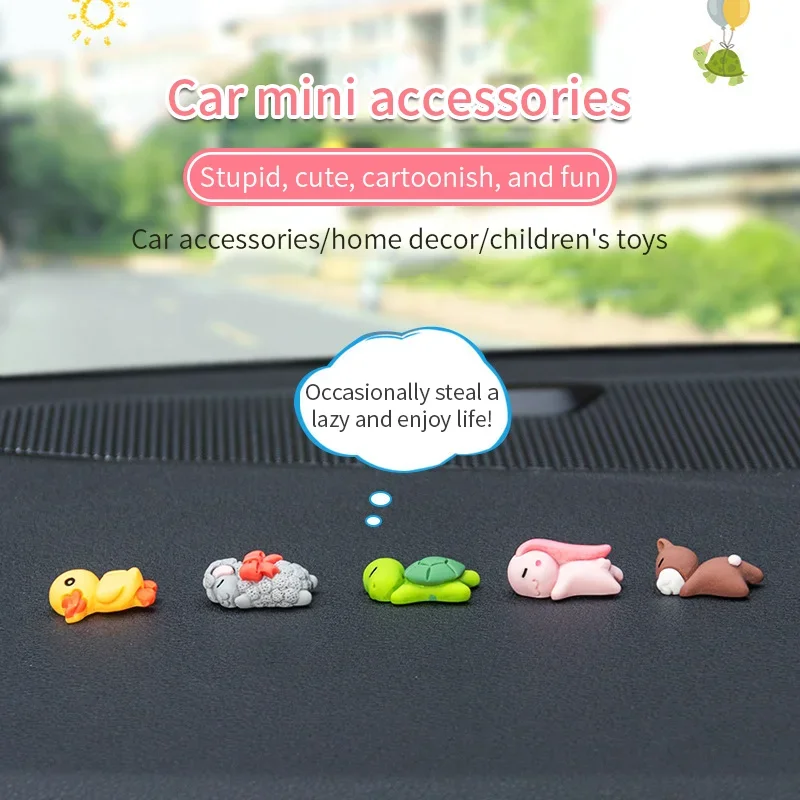 

Cute Car Ornaments Car Center Console Display Screen Car Interior Decorations Little Turtle Cute Pendant Doll Girl