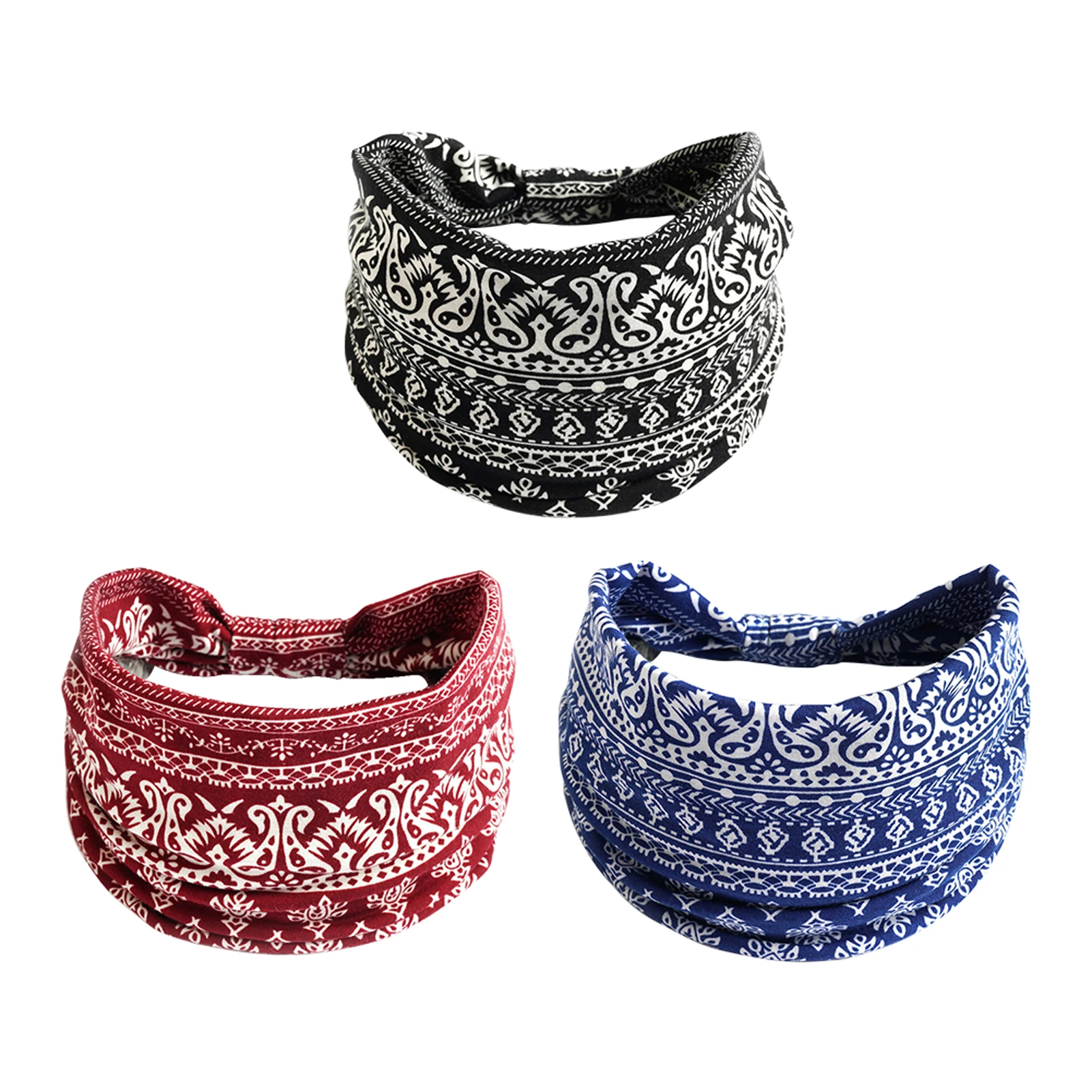 

3pcs Face Washing Bowknot Design Fashion Hair Band Breathable Anti Slip Adjustable For Women Colorful Beach Party Outdoor Sports