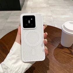Magnetic Breathable Matte Shockproof Mesh Phone Case for Redmi K60 (White)
