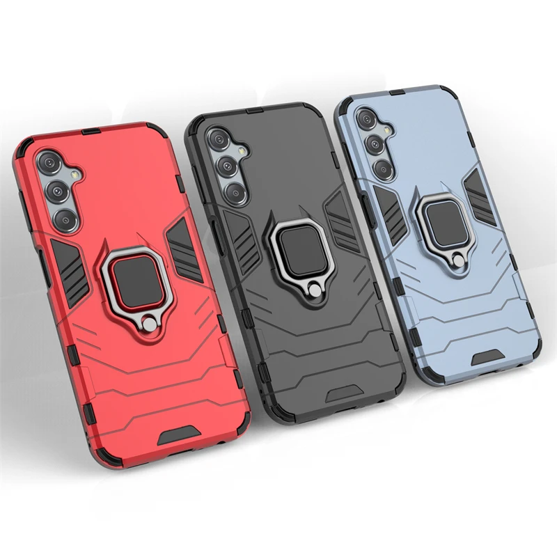 

For Samsung M34 Case Cover Samsung M34 Capas New Hard PC Back Ring Stand Magnetic Armor Holder Fundas Samsung Galaxy M34 M 34