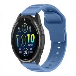 Comfortable & Breathable Silicone Wristband, 20mm/22mm, Replaceable Strap for Smartwatches (Ice Ocean Blue)