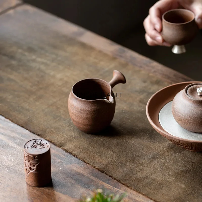 150ml Japanese style rough pottery simple luxury creative ceramic handmade tea sea justice cup