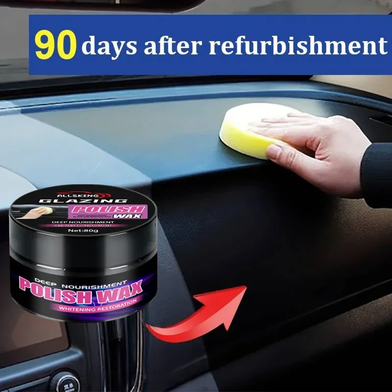 Universal Leather and Plastic Repair Polishing Wax - Automotive interior reconditioning cream for leather/plastic/rubber care
