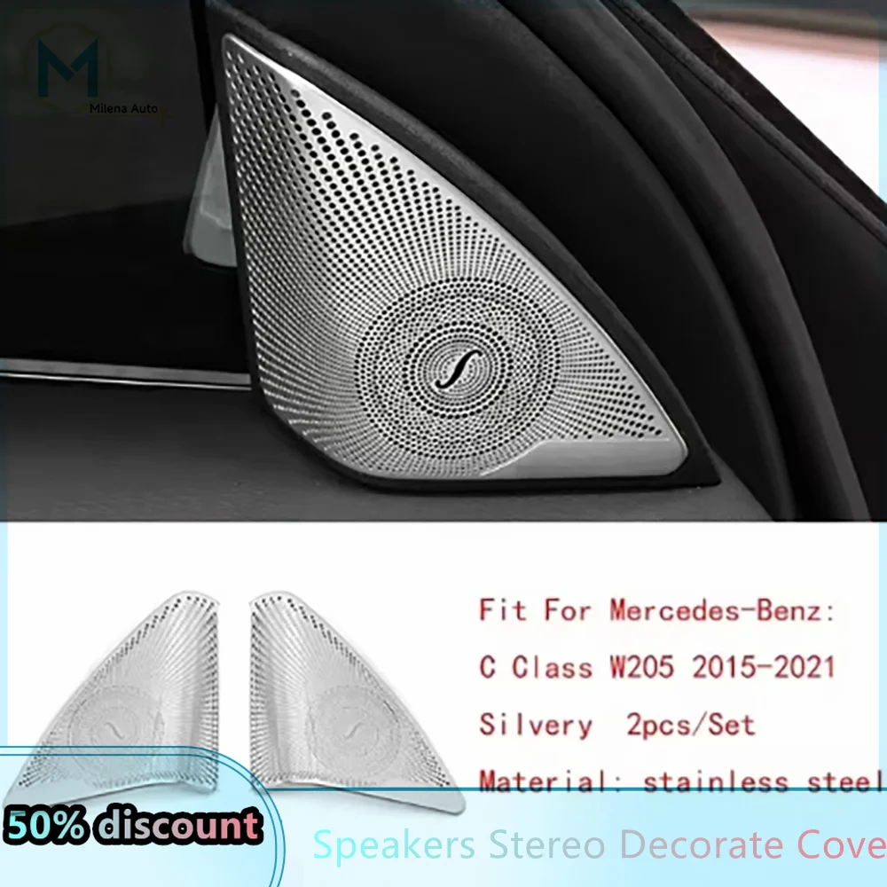 For Benz C Class W205 S205 Inner Car Door Audio Speaker Cover Trim