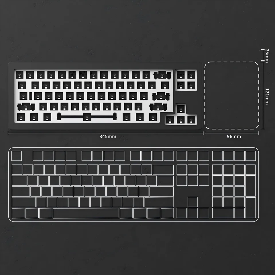 Akko MONSGEEK M7 VIA DIY キット 65% RGB ホットスワップ南向き