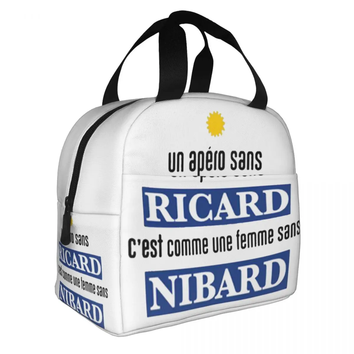 

Ricard Nibard Alcohol Drink Insulated Lunch Bags Large Humor Meal Container Thermal Bag Tote Lunch Box Travel Food Storage Bags