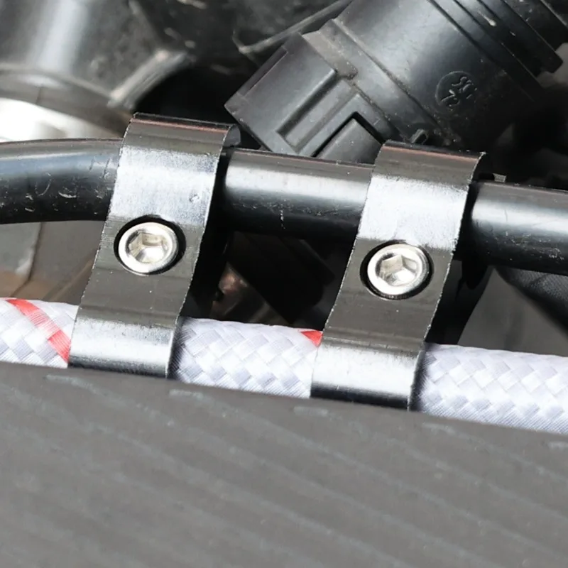 Universal Cable Clamp AN6 AN8 AN10 Billet Oil Fuel Water Hose Tube Seprator Divider Clamp Aluminum Line Separator Kit