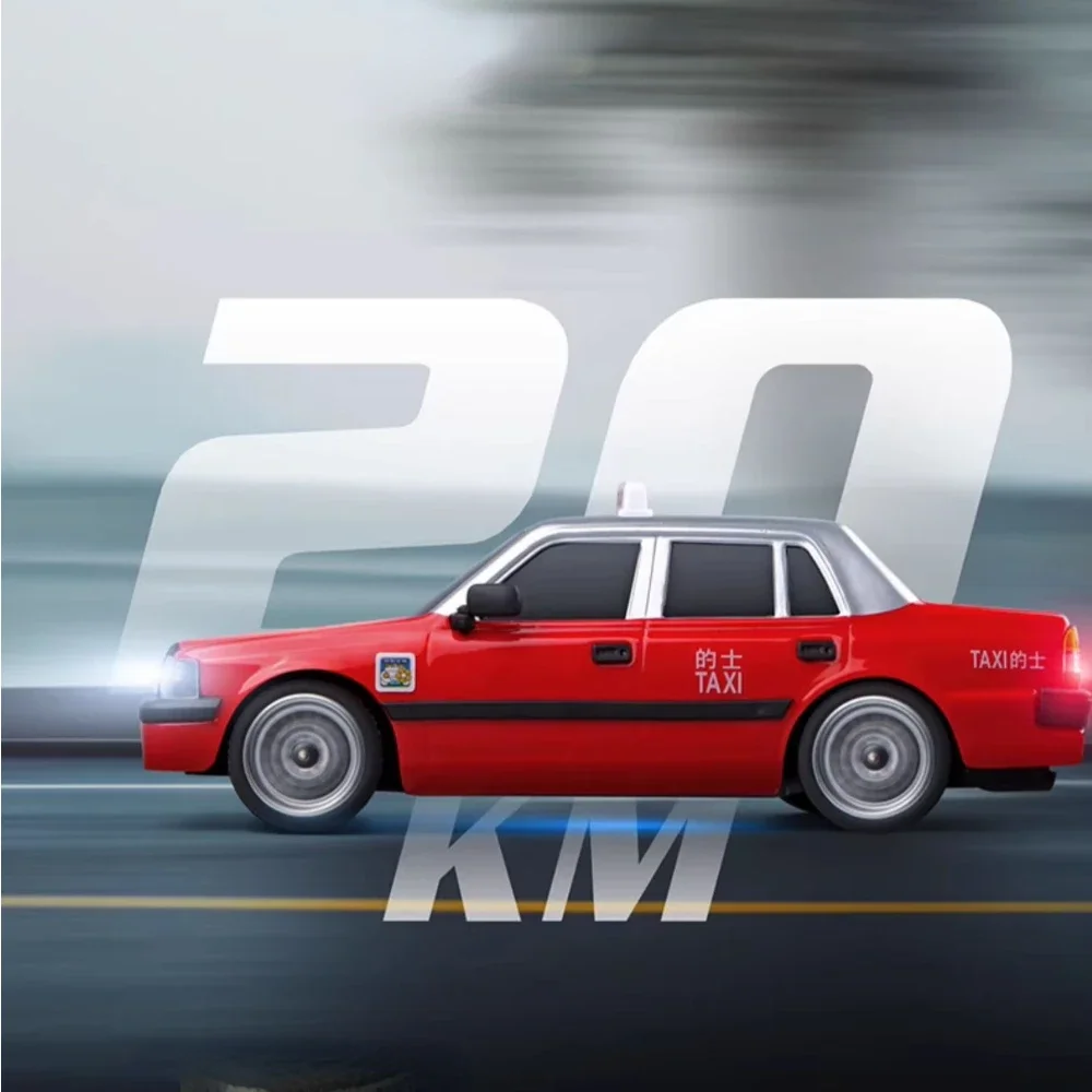 MN38 1/16 RC Car Rear Drive Drift Hong Kong Taxi Model Electric Remote Control Full Size Hong Kong Taxi Toy Boy Toys 4