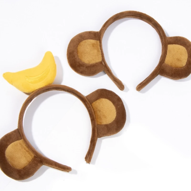Affen haar Reifen flauschige Banane Haarband Thema Party Leistung Kopfschmuck Waschen Gesicht Stirnband Cartoon Tier Haar bänder – Detail 9