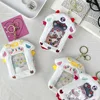 Animal plush card sleeve cute angel devil lamb ID card bag photo show couple pendant 6