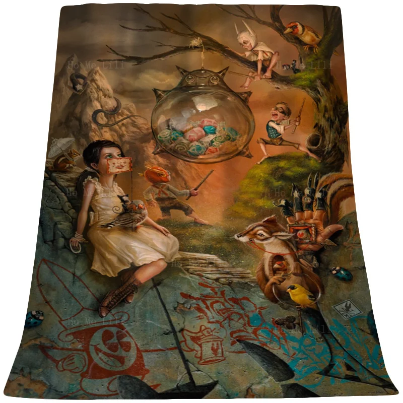 

The Children And The Gentle Animals At The Zoo For The First Time Flannel By Ho Me Lili Suitable For All Seasons