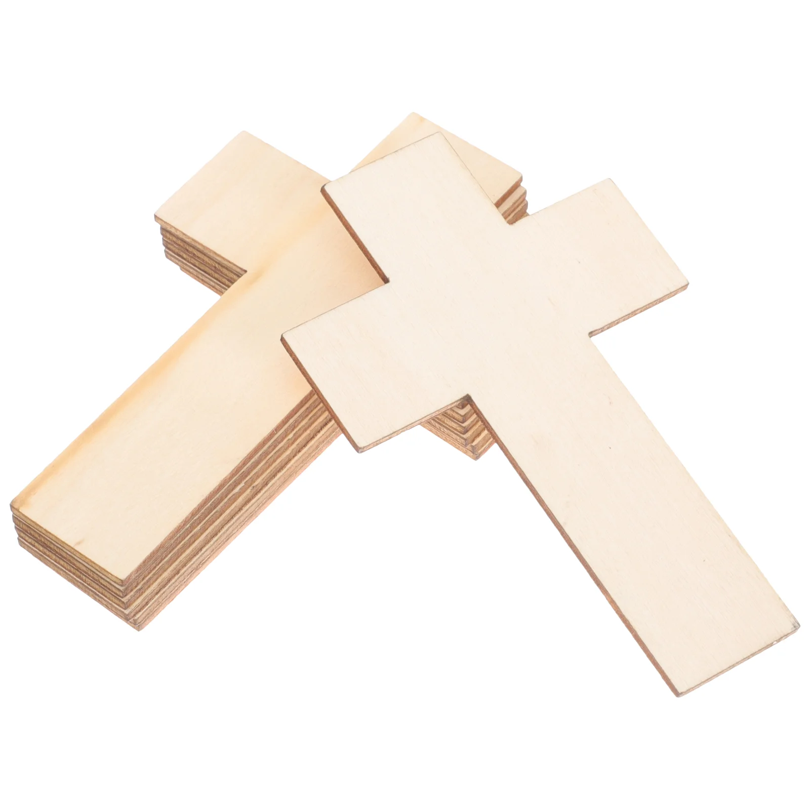 

Wooden Cross Shapes Ornaments For Crafts School Church Craft DIY Painted Tools Wooden Crafts Unfinished Cross 11X7X0.3CM