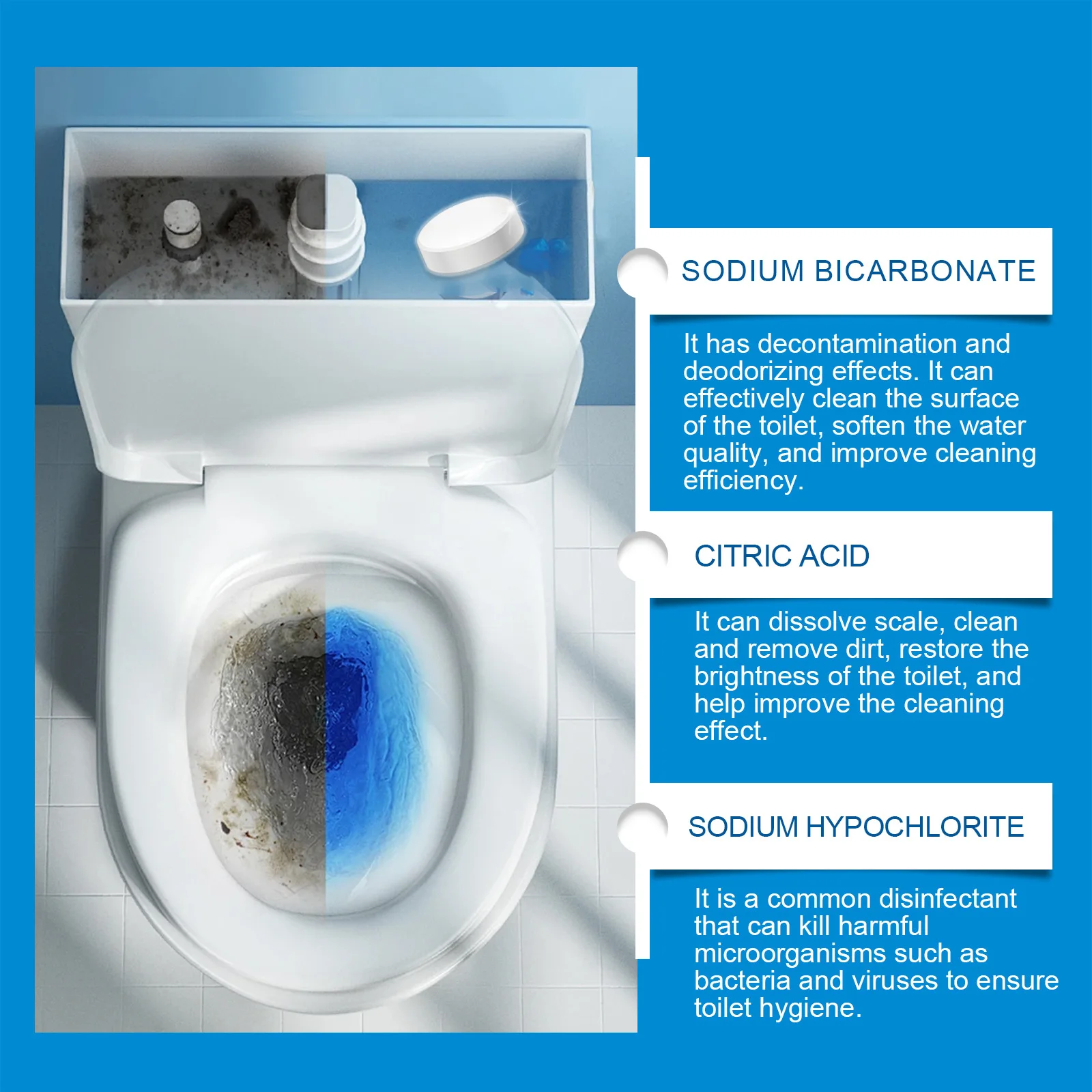 Automatic Toilet Bowl Cleaners Toilet Descaling Deodorizing Urine Stain Remover Tank Decontamination Bathroom Cleaning Tablets toilet cleaner toilet cleaner tablets floor cleaner tablets