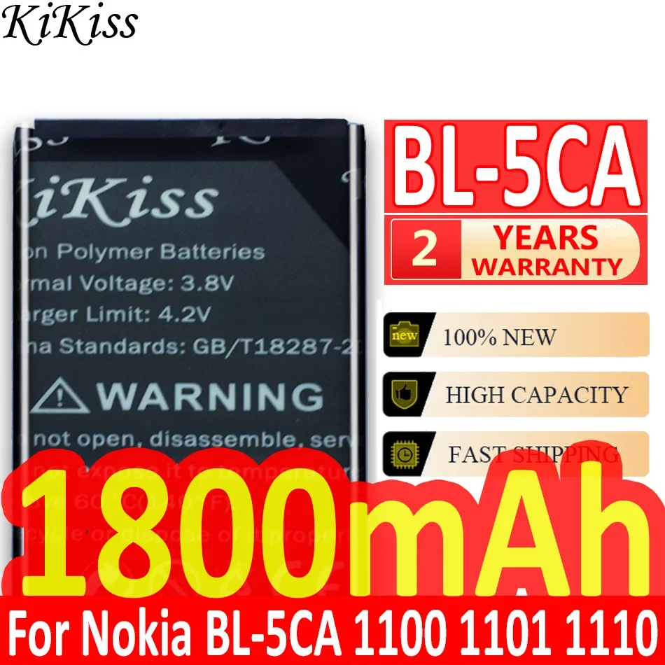 Batteria Sostitutiva Del Telefono Cellulare 1800Mah Bl-5Ca Per Nokia 1100 1101 1110 1110I 1112 1200 1208 1209 1280 1600