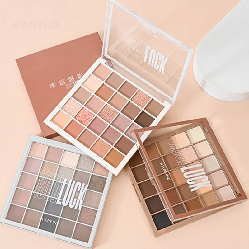 25Color Professional Eyeshadow Palette Eye Glitter Long Lasting Eye Shadow Pallet Korean Makeup Palette Shadow Beginner eye shadow eye shadow plate glitter makeup accessories
