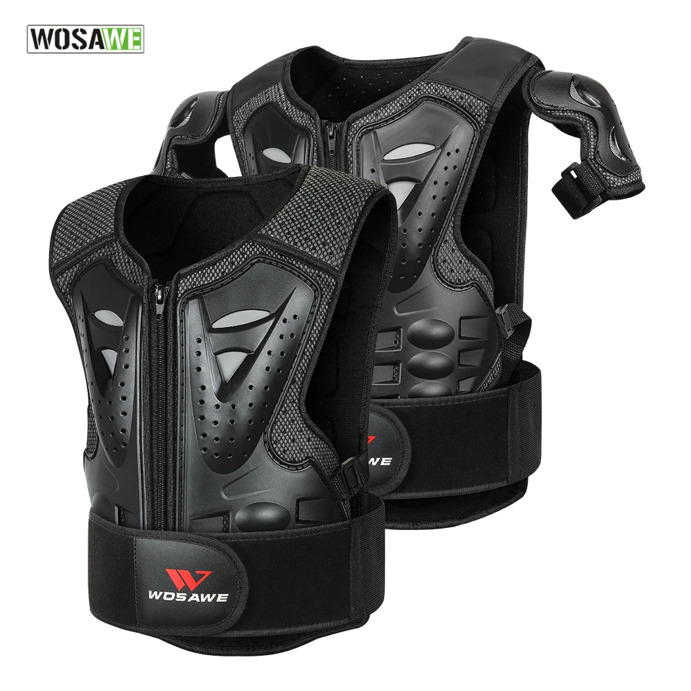 WOSAWE Kids Children Snowboard Jacket Roller Skating Skiing Motocross Vest Armor Sleeveless