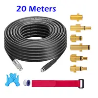 20m Sewer Drain Water Cleaning Hose Sewage Pipe Blockage Clogging Hose Cord Nozzle for Karcher Lavor Bosch Pressure Jet Washer 1