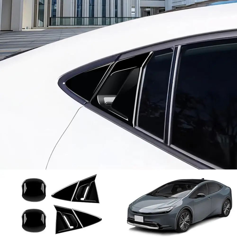 

Для Toyota Prius 60 Series 2023 2024 ABS Black Carbonfiber треугольная отделка задняя рамка чаша ручка аксессуар для двери автомобиля Ext O4O5