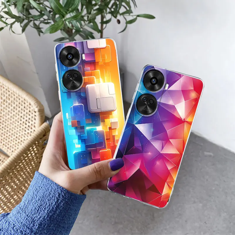 Luxury Floral Clear Silicone Protective Phone Case