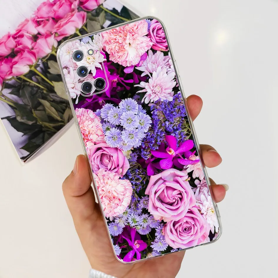 Floral Transparent Silicone Soft TPU Phone Case - Fashionable Design