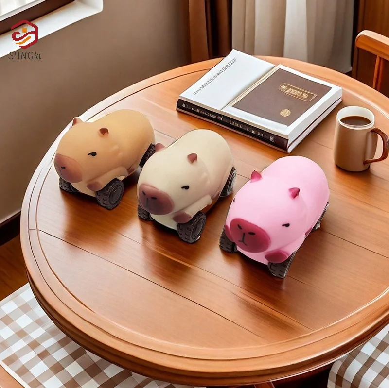 Capybara Fidget Toy Squeeze Toy With Wheels Creative Portable Cozy Funny Pinch For Kids Adults plush toys fidget toys stress relief toys mochi squishy toy educational toy