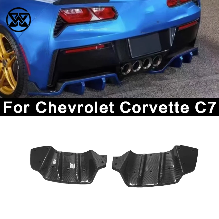 

Car Rear Bumper Lip Diffuser Splitter For Chevy Corvette C7 Z06 2014-2019 Kerist Style Carbon Fiber Rear Lip Diffuser