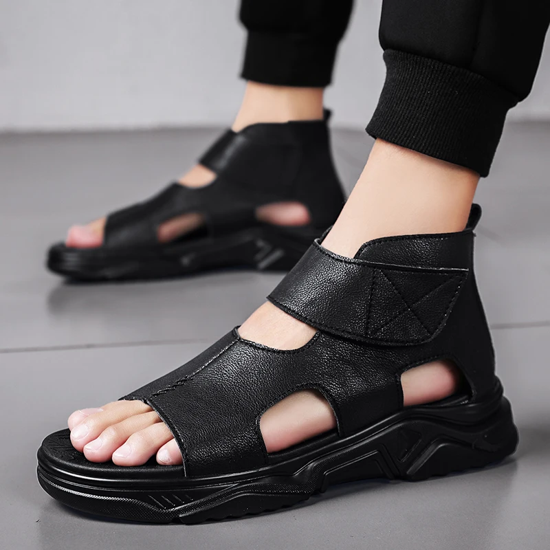 

New Fashion Brand Street Style 2023 Men's Platform Thick Sandals Summer Outdoor Slippers Ankle Boots Sandal for Men Casual Shoes