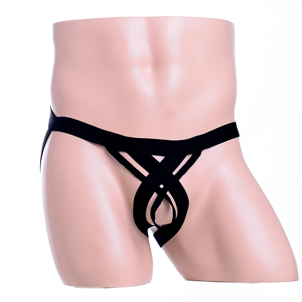 

Open Buttstock G-string Backless T-back Thongs Cross Strap Underwear Gay Man Erotic Lingerie Bandage Panties Hollow Underpants
