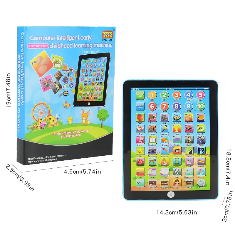Kids Learning Pad/Tablet Interactive Toddler Toys with Words Numbers Alphabets Music Electronic Educational Toy for Preschool, learning toys,kids tablet