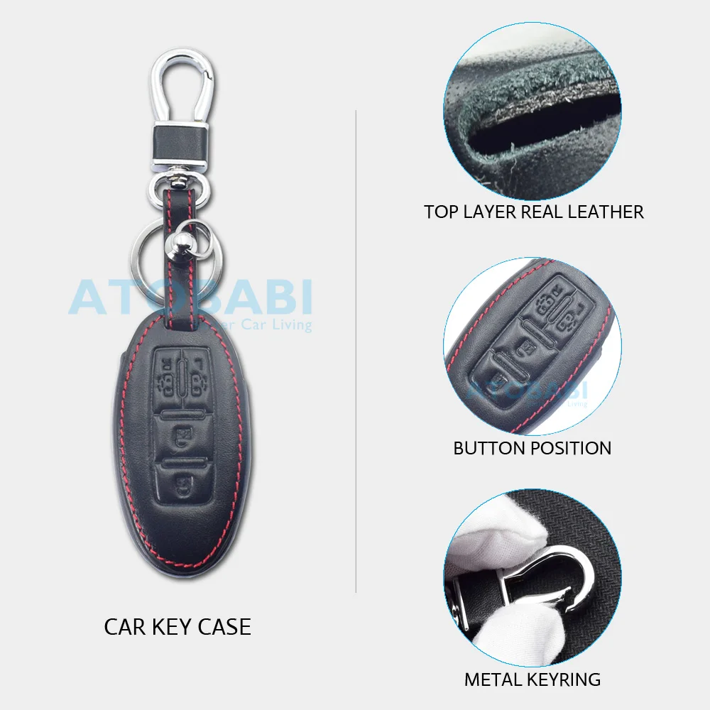 HIBEYO Keyless Autosleutelhoes geschikt voor Nissan Silicone beschermhoes, sleutelhoes voor Nissan Ariya Qashqai Altima Teana 2022 2023