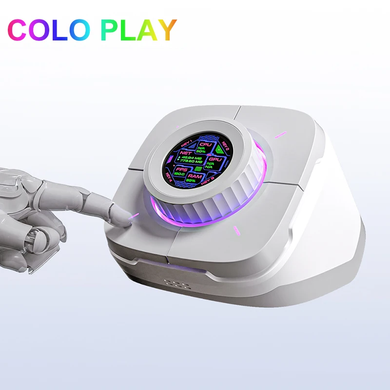 Cololight COLO PLAY One Touch Boot Customized Cyber-Themed Knob Controller for PC Gaming Mini Game Stream Desktop Switch