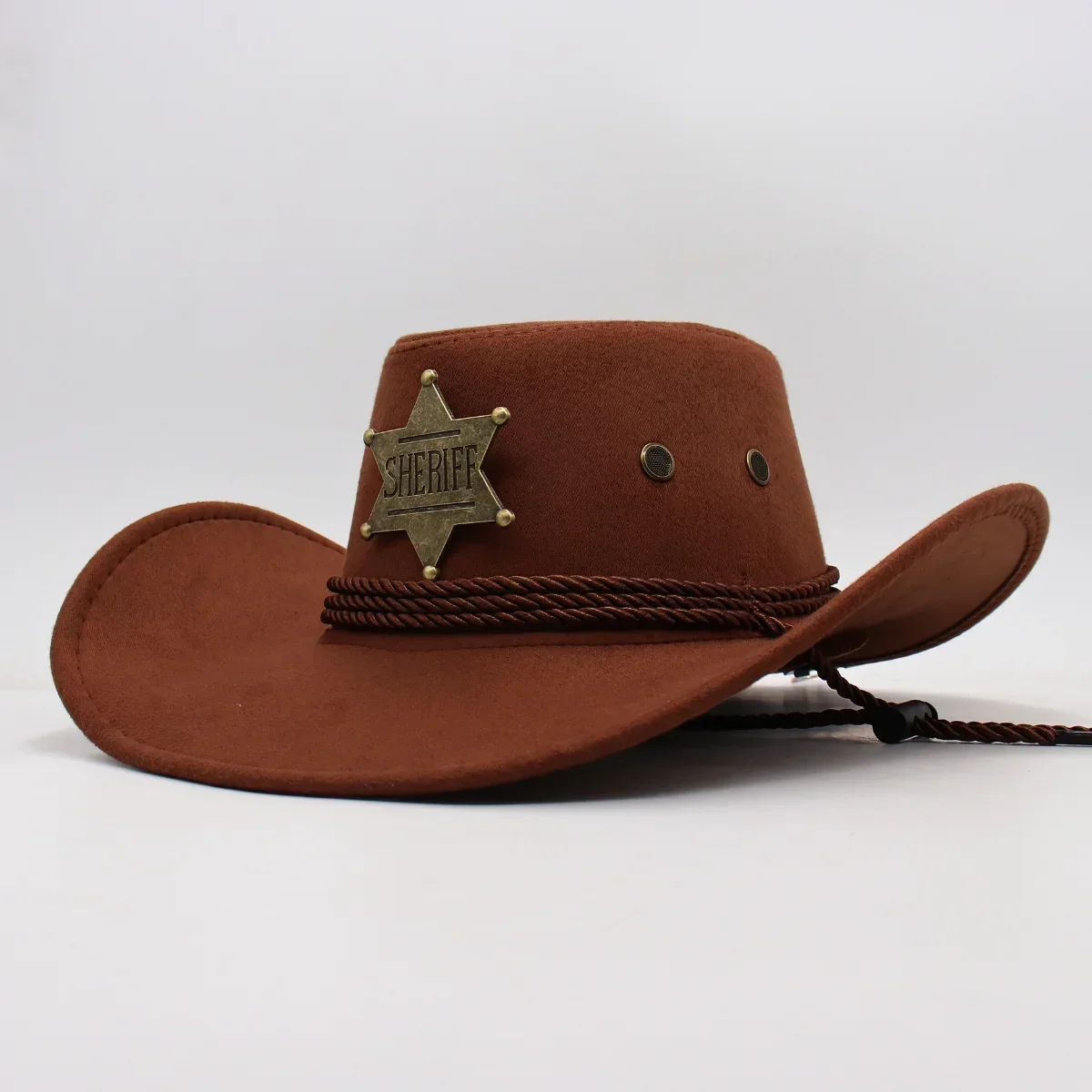 Classic Large Wide Brim Western Cowboy Men's Hat Horse Riding