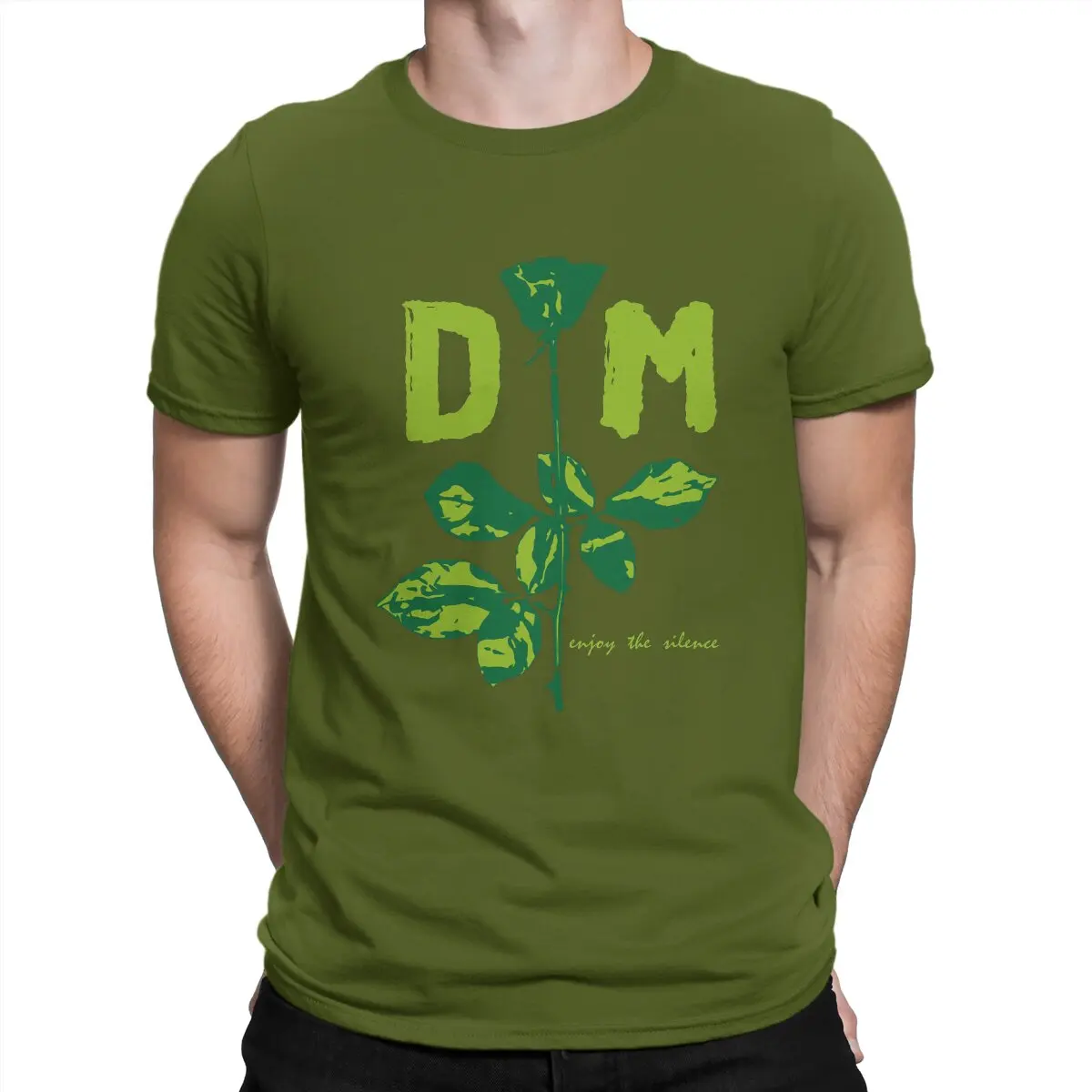 thumbnail image 1 of Camisetas Devotee Rose Green para hombre, camisetas casuales Depeche Cool Mode, camisetas de manga corta con cuello redondo, camisetas estampadas de algodón, 1 of 7