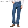 100% Cotton Mens Casual Jeans Pants Spring Autumn Male Long Blue Straight Denim Overalls Casual High Quality Reagular Fit Jeans 1