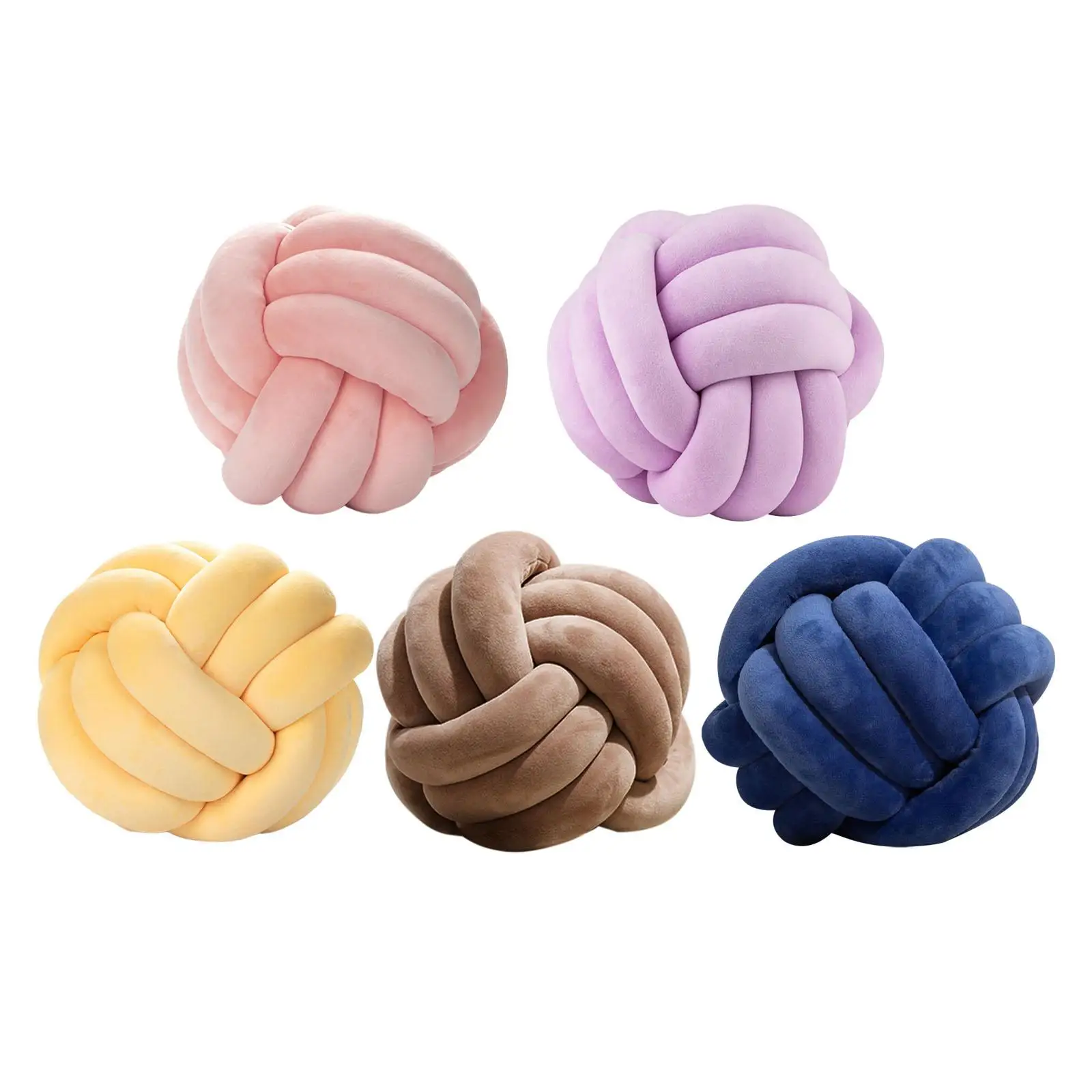 

Мягкая шариковая Подушка с узлом, круглая плетеная вручную подушка, декоративная подушка для кровати, спальни, офиса, дивана, украшение для дома