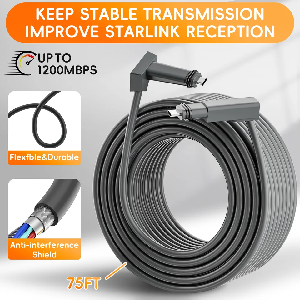 Starlink V2/Gen2 ルーター Starlink ケーブル延長 Web 交換プラグと