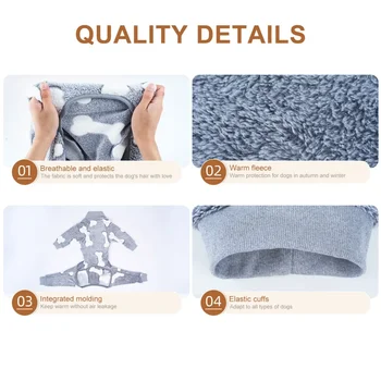 Soft Dog Pajama 4 Legged Warm Fleece Stretchable Dog Pajamas Onesie Pet Pjs Full Body Cover Dog Jumpsuit Clothing 6