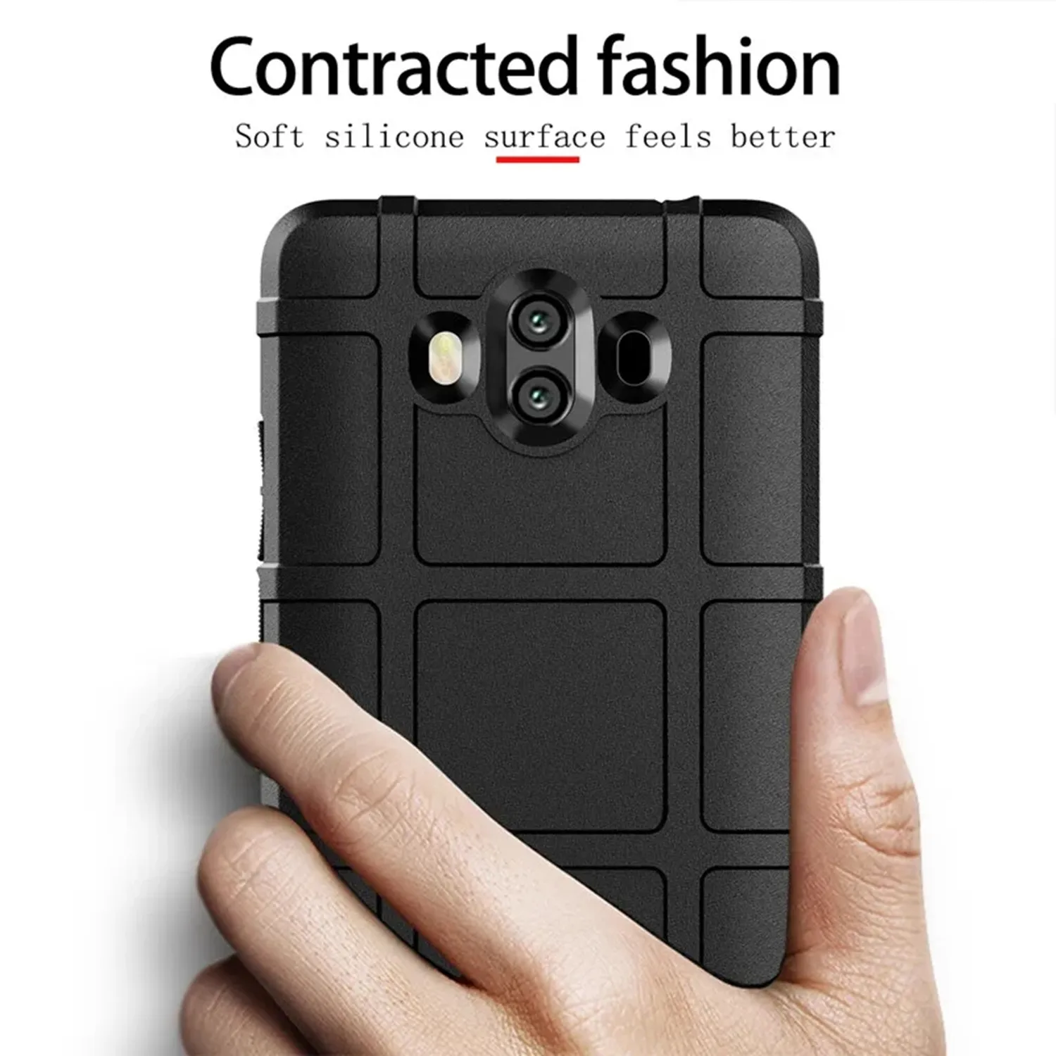 Armor Shield Soft Silicone Back Cover, Anti-Knock Matte Phone Case
