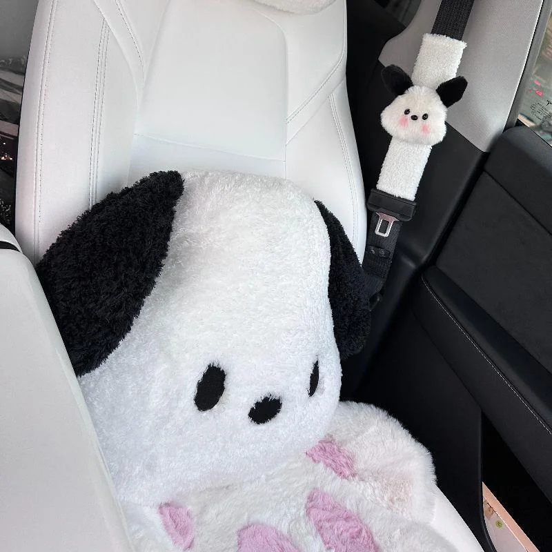 Kawaii Sanrios Voiture Épaule Manche Pochacco Ceinture de Sécurité